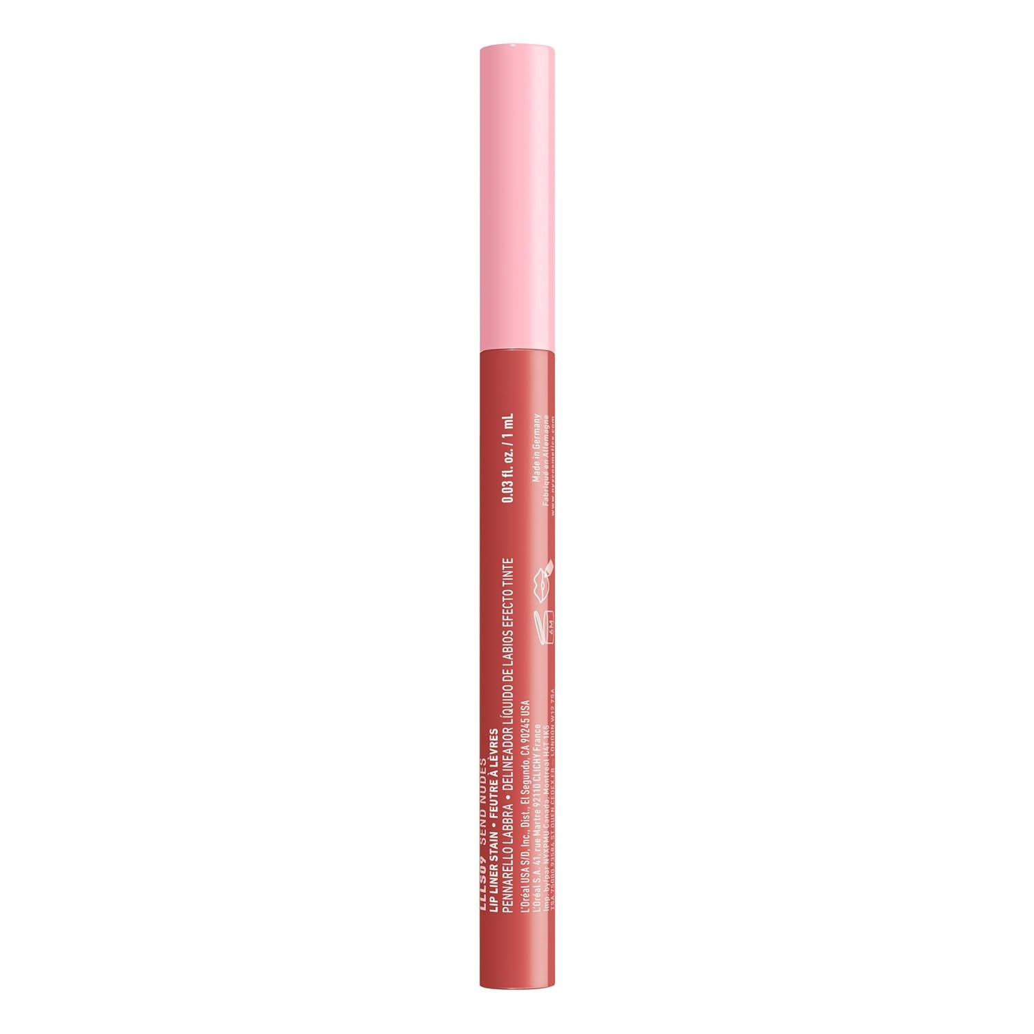 Lip Lingerie Liner Stain, Seamless Make up with All-Day Color, Waterproof Lip Stain Finish - Send Nudes (Rosewood)