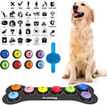 Dog Buttons Talk,Updated 8 Pack Dog Communication Buttons,Recordable Talking Training Buttons for Dogs,30 Seconds Voice Dog Speaking Buttons with Dog Bath Brush Set