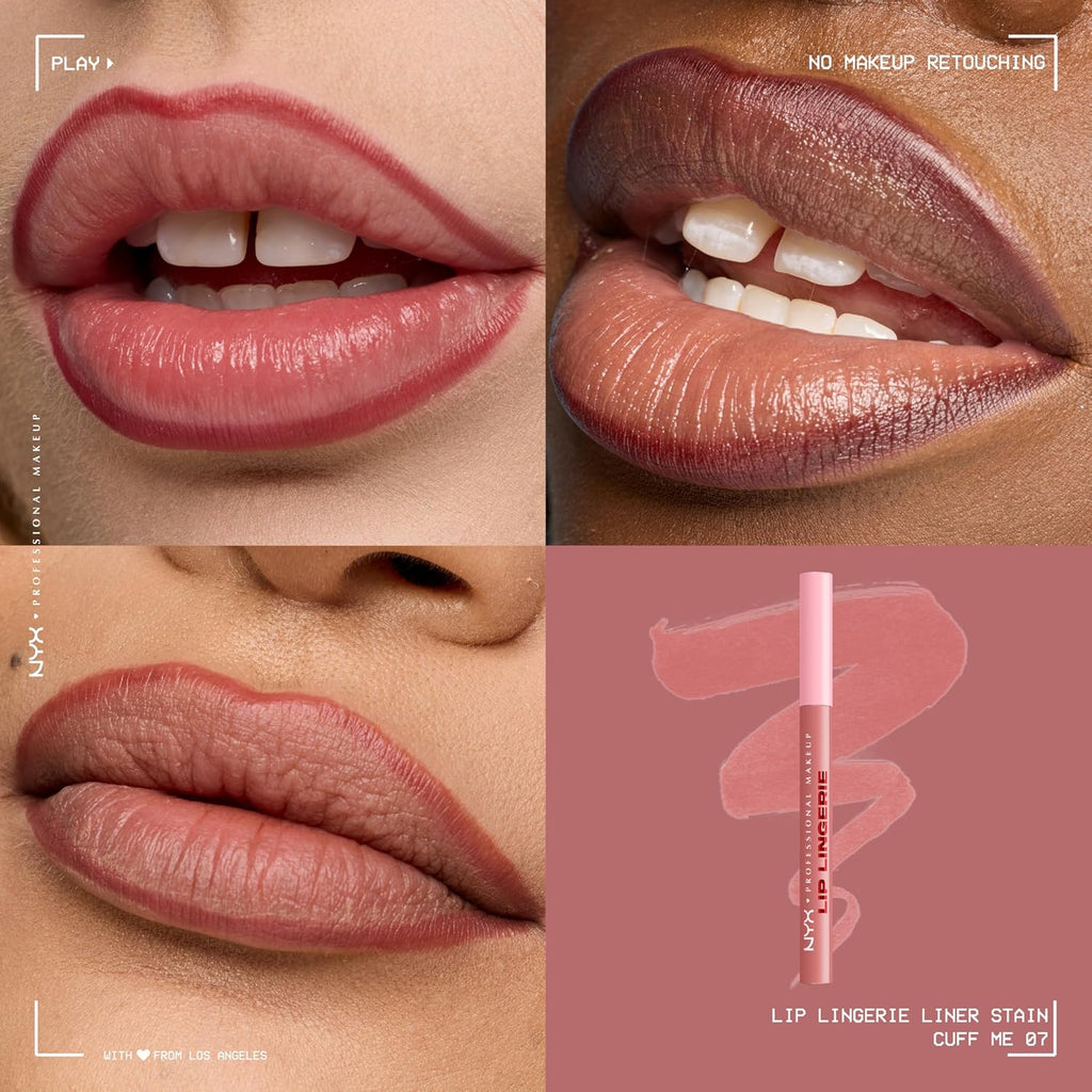Lip Lingerie Liner Stain, Seamless Make up with All-Day Stain, Waterproof Lip Stain Finish - Cuff Me