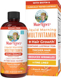 Liquid Multivitamin+Hair Growth | Biotin 10000Mcg | Lustriva Hair Growth Supplement | Clinically Tested in Women for Thicker Hair&Facial Wrinkle | Skin Care | Ages 18+ | 15.22 Fl Oz