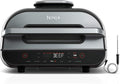 | Indoor Grill and Air Fryer| Foodi Smart XL | 6-In-1 Grill, Air Fry, Roast, Bake, Broil, Dehydrate & Crisp |Smart Thermometer & Splatter Shield | Dishwasher Safe Parts | Black/Silver | FG551
