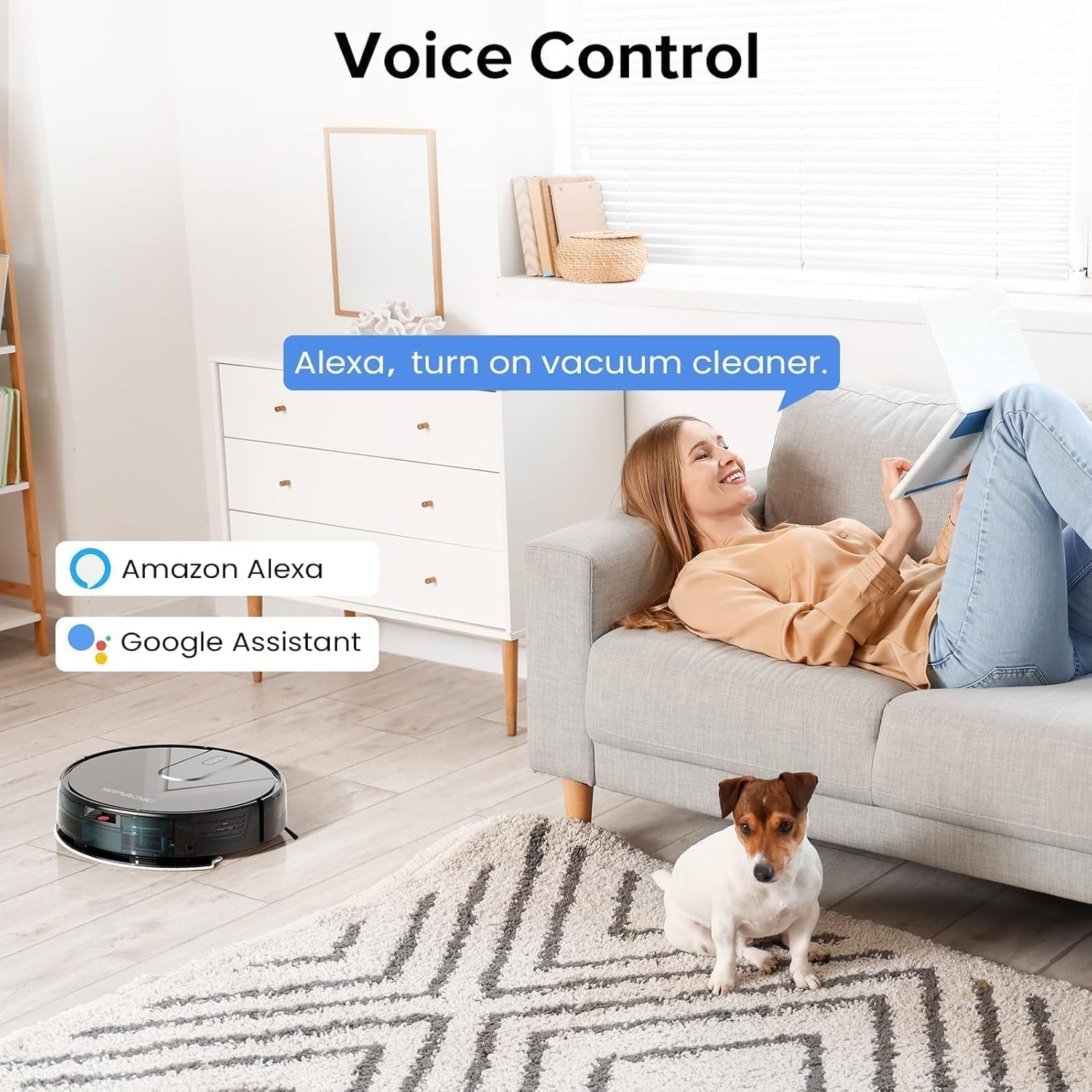 Robot Vacuum Cleaner Robot Vacuum and Mop Combo with 5200Pa Suction, Personalized Cleaning Adjustments, Self-Charging Robotic Vacuum Cleaner, Advanced Obstacle Avoidance