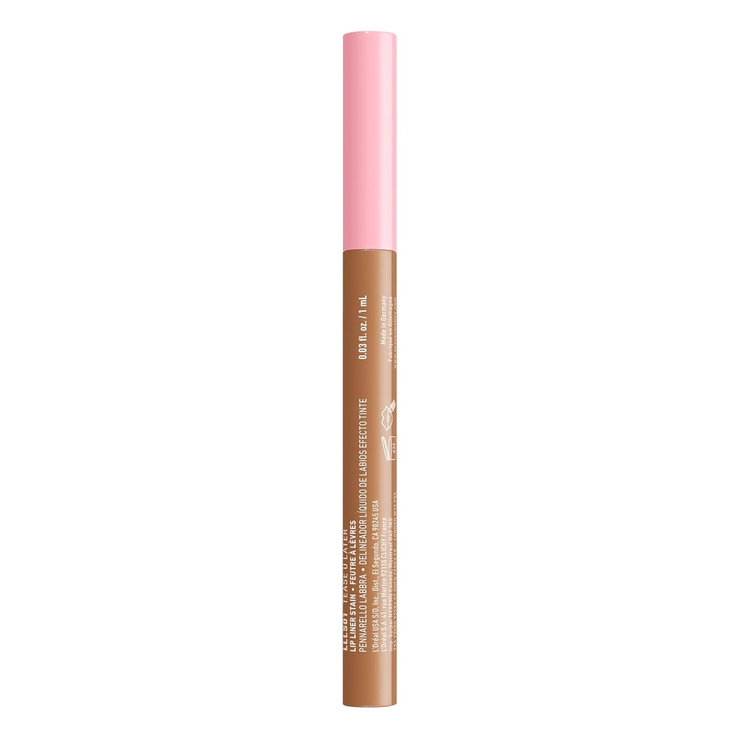 Lip Lingerie Liner Stain, Seamless Make up with All-Day Color, Waterproof Lip Stain Finish - Tease U Later (Cool Nude)