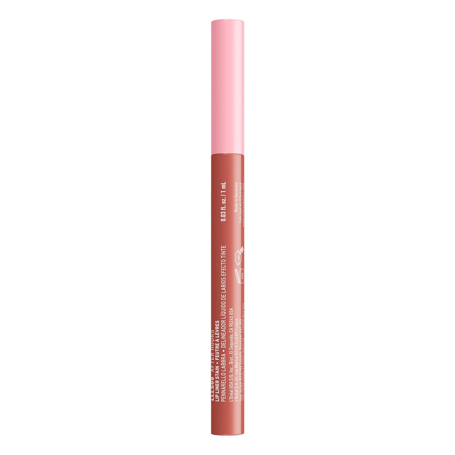 Lip Lingerie Liner Stain, Seamless Make up with All-Day Stain, Waterproof Lip Stain Finish - after Hours (Warm Rose)