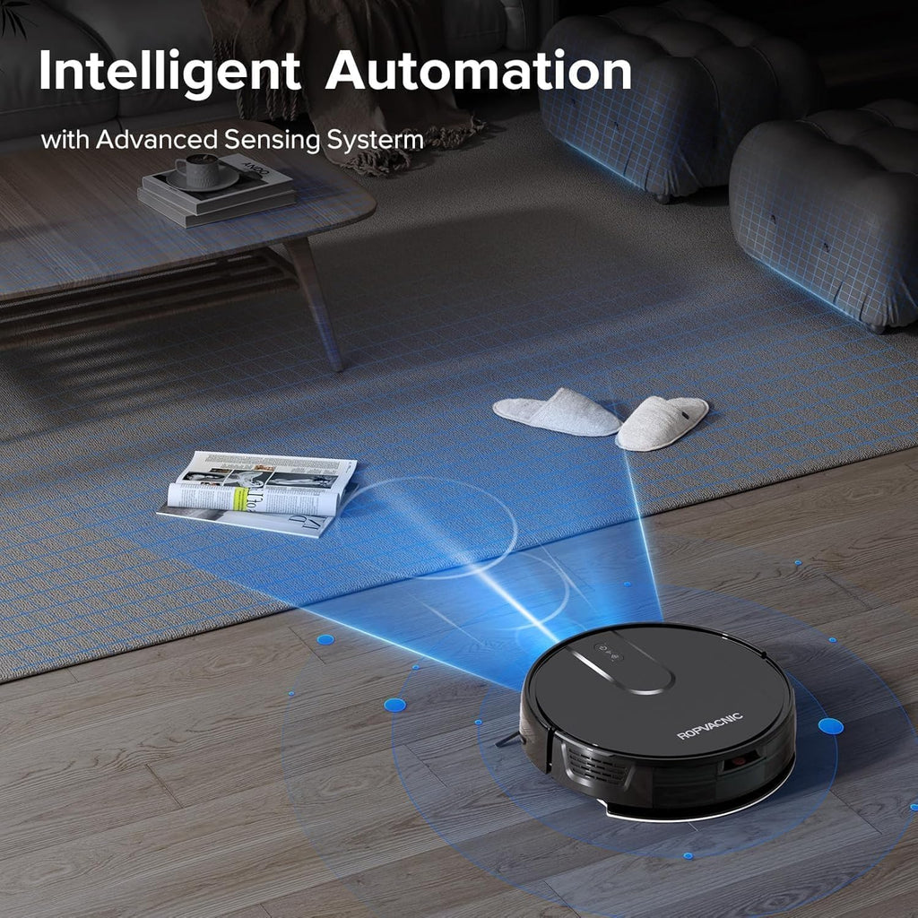 Robot Vacuum Cleaner Robot Vacuum and Mop Combo with 5200Pa Suction, Personalized Cleaning Adjustments, Self-Charging Robotic Vacuum Cleaner, Advanced Obstacle Avoidance