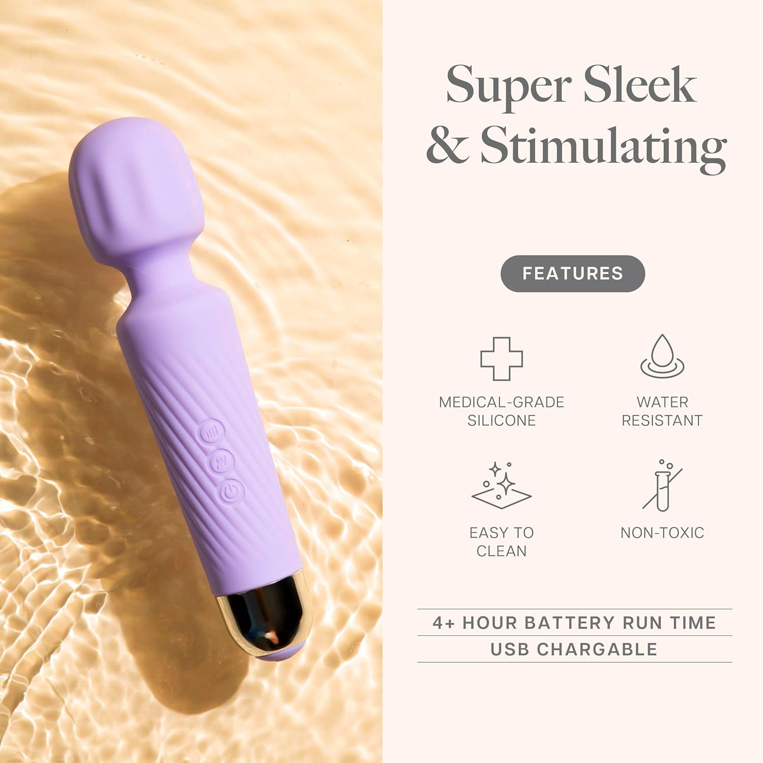 Vibrator Sex Toys – 4 Hour Battery Life | Water Resistant Body Safe Silicone | Clitoral Vibrators Couples Sex Toy with Multi Patterns and Speeds– Clit Stimulator Vibrator for Women – Discreet Gift