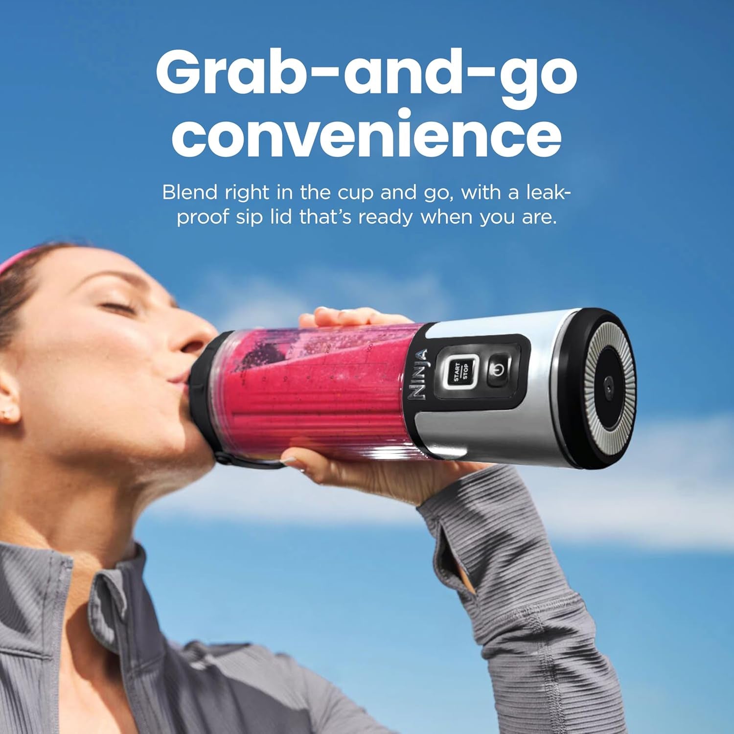 BC151BK Blast Portable Blender, Cordless, 18Oz. Vessel, Personal Blender-For Shakes & Smoothies, BPA Free, Leakproof-Lid & Sip Spout, USB-C Rechargeable, Dishwasher Safe Parts, Black