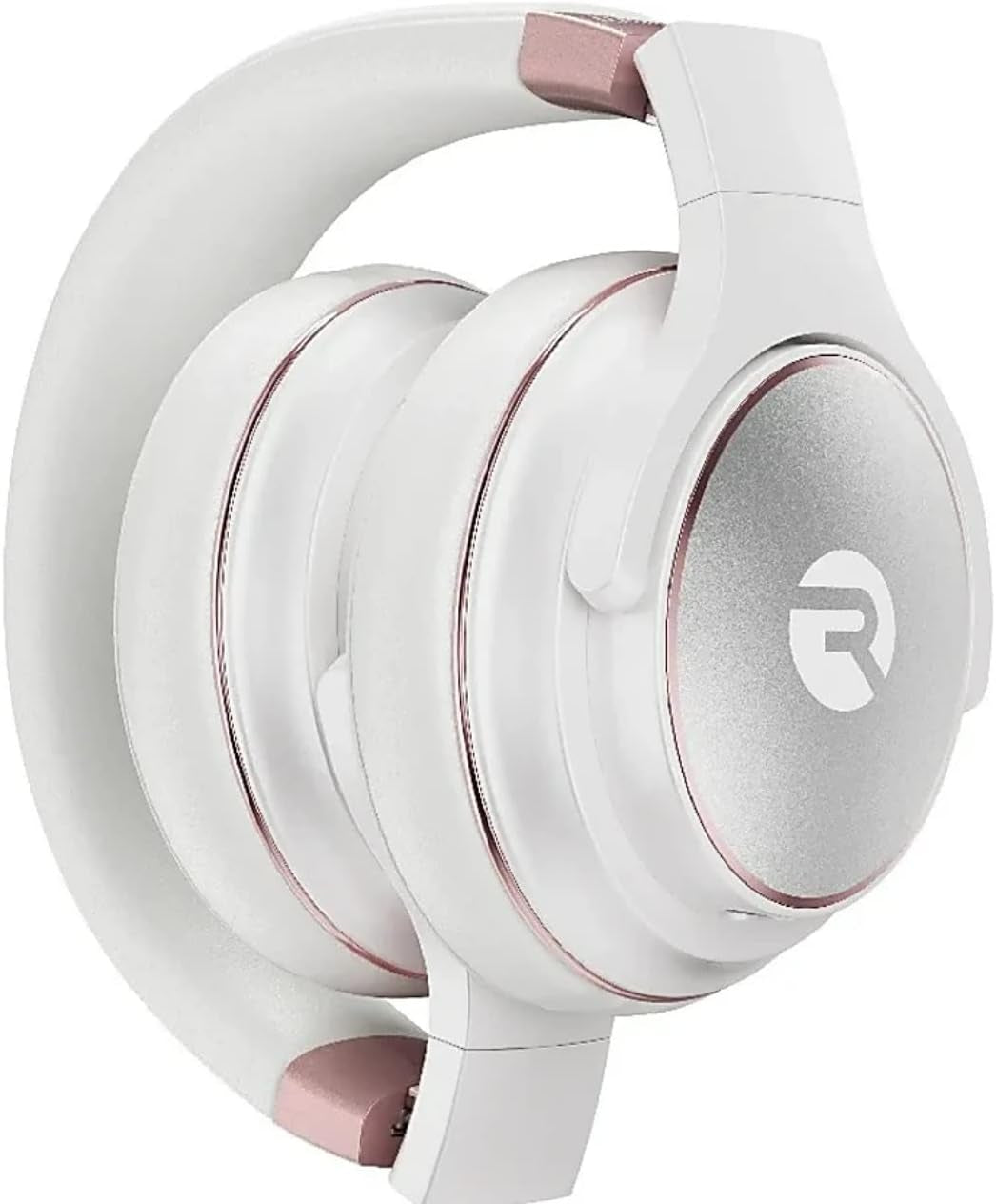 Everyday Bluetooth Headphones - over the Ear, Active Noise Cancelling Wireless Headphones + Awareness Mode, Bluetooth Headset with Mic, 40 Hours of Battery Life (Rose Gold)