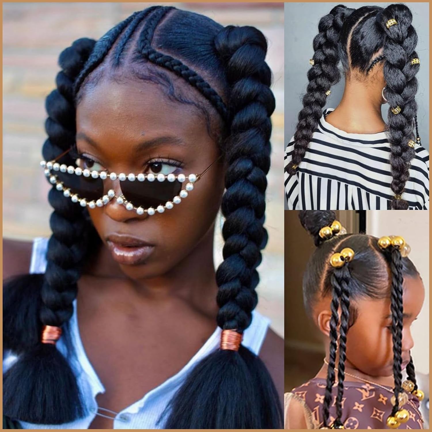 Black Pre Stretched Braiding Hair 2 Packs Pre Feathered Braid Hair Extensions 18 Inches Hair Braids