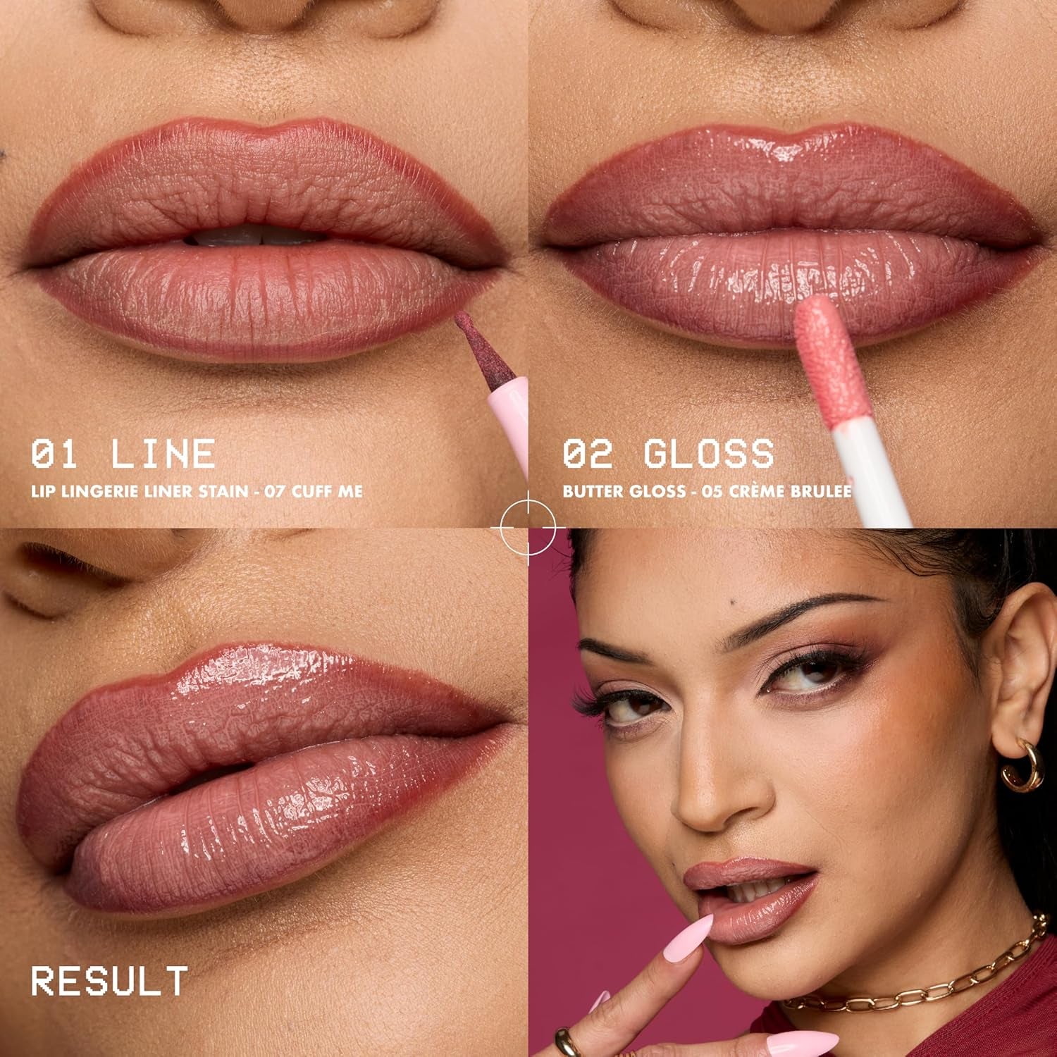Lip Lingerie Liner Stain, Seamless Make up with All-Day Stain, Waterproof Lip Stain Finish - after Hours (Warm Rose)