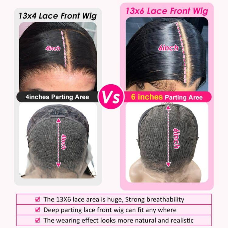 13X6 HD Transparent Lace Front Wigs Human Hair Pre Plucked 180 Density Brazilian Body Wave Frontal Wigs Human Hair with Baby Hair Natural Hairline Natural Black Color 28Inch