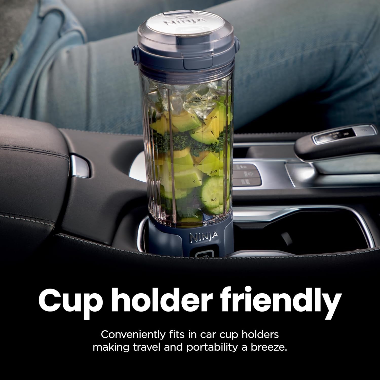 BC151BK Blast Portable Blender, Cordless, 18Oz. Vessel, Personal Blender-For Shakes & Smoothies, BPA Free, Leakproof-Lid & Sip Spout, USB-C Rechargeable, Dishwasher Safe Parts, Black