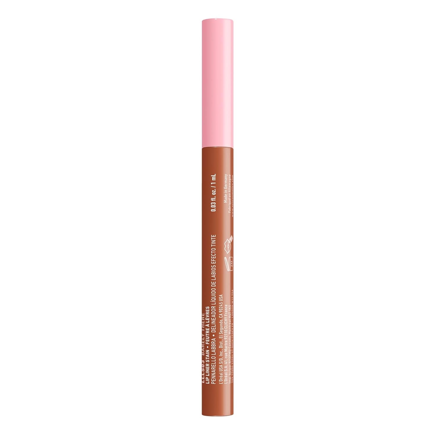 Lip Lingerie Liner Stain, Seamless Make up with All-Day Color, Waterproof Lip Stain Finish - Naughty Nude (Warm Nude)