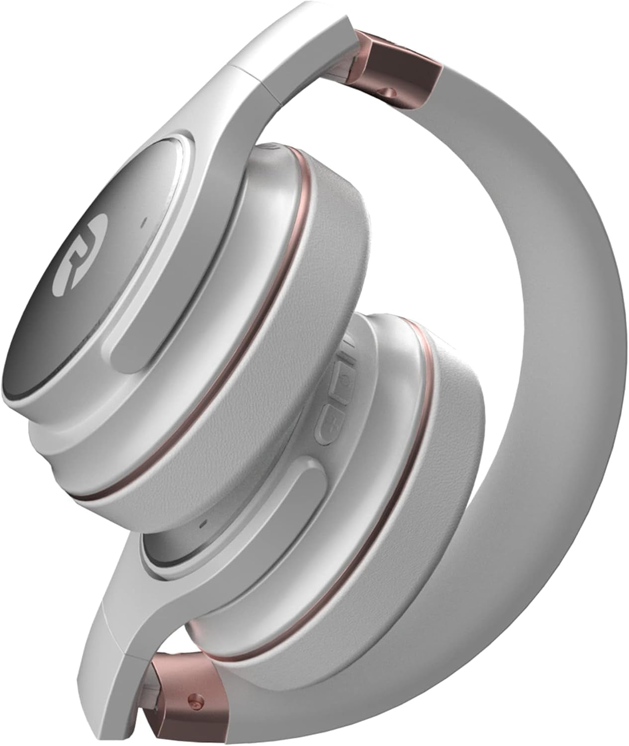 Everyday Bluetooth Headphones - over the Ear, Active Noise Cancelling Wireless Headphones + Awareness Mode, Bluetooth Headset with Mic, 40 Hours of Battery Life (Rose Gold)