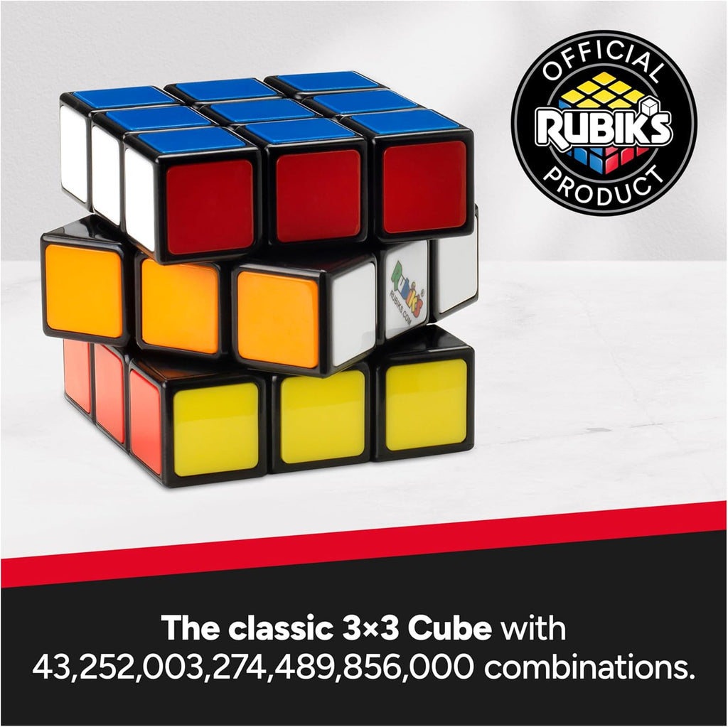 Cube, the Original 3X3 Cube, Problem-Solving Brain Teaser, Color-Matching Puzzle, Fidget Toy, Sensory Puzzle, Easter Basket Stuffer, for Ages 8 & Up