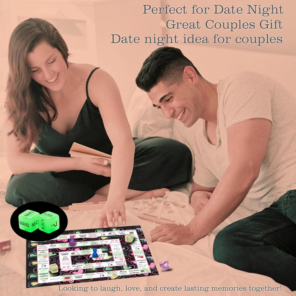 Couple Board Game for Date Night - Romantic Couple Games for Date Night Sex Games for Couples Sex Dice Game Sexy Board Games for Couples Sex Board Game for 2 Players