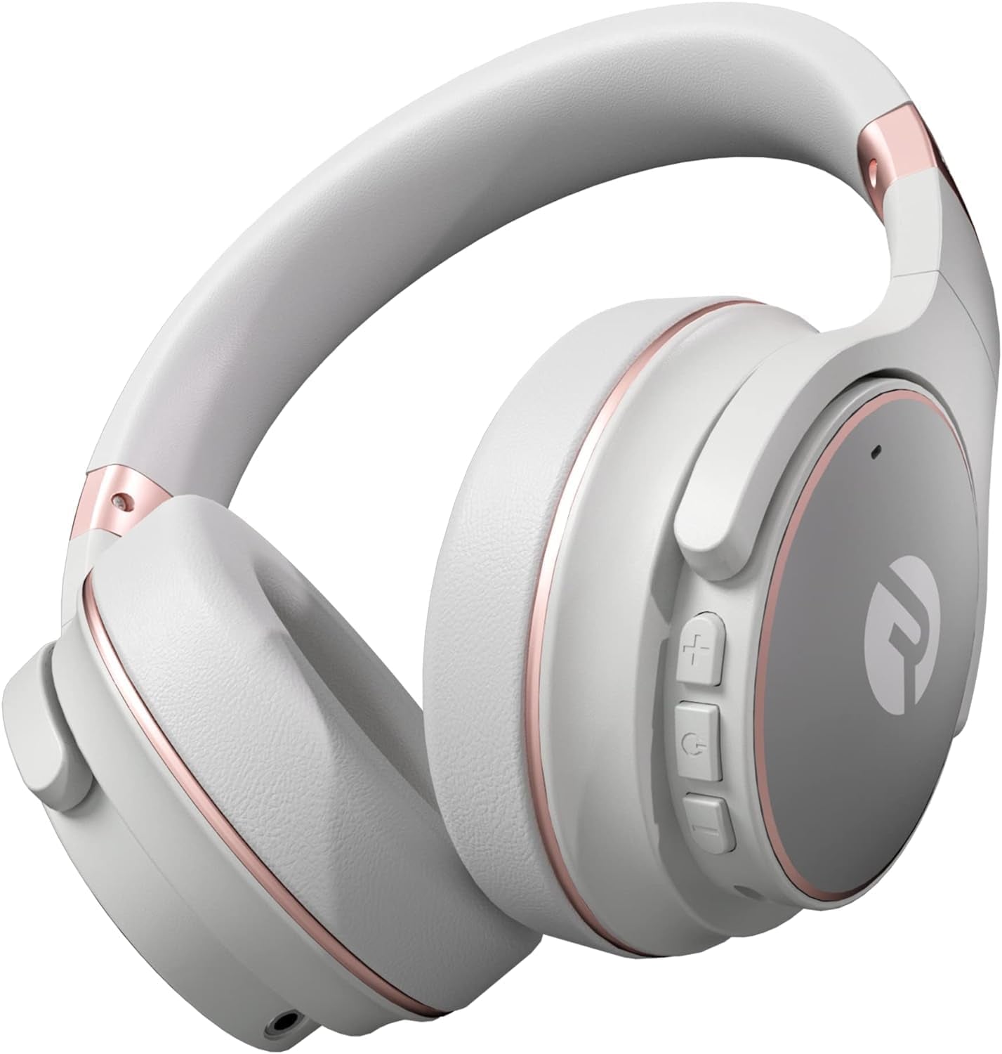 Everyday Bluetooth Headphones - over the Ear, Active Noise Cancelling Wireless Headphones + Awareness Mode, Bluetooth Headset with Mic, 40 Hours of Battery Life (Rose Gold)