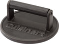 6.5" Cast Iron Smashed Burger Press, round Flat Edge Grill Press for Crispy Smash Burgers, Burger Tool for Grill and Griddle Accessories, for Bbqs and Tailgates
