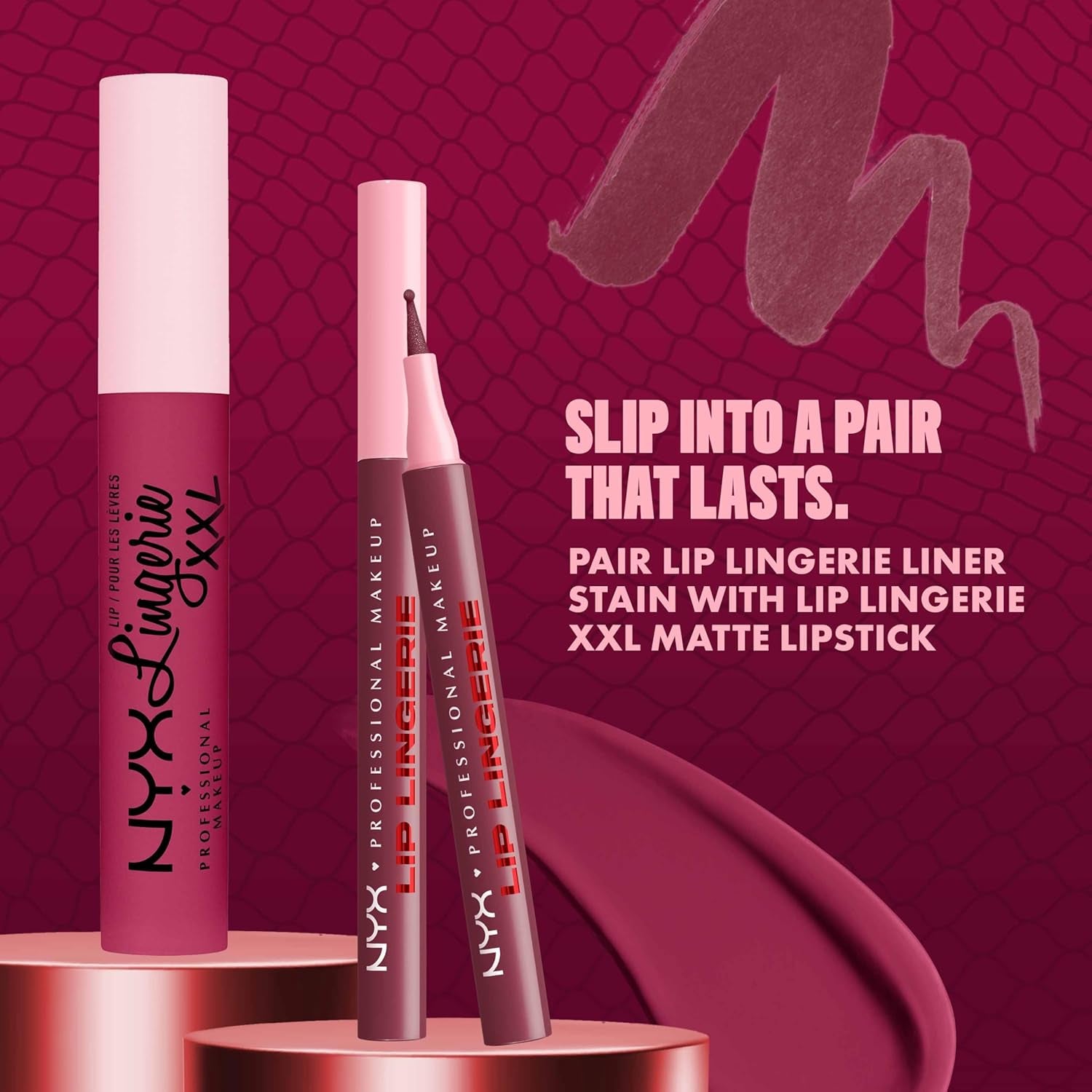 Lip Lingerie Liner Stain, Seamless Make up with All-Day Color, Waterproof Lip Stain Finish - Naughty Nude (Warm Nude)