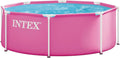 Metal Frame 8 Ft X 30 in above Ground Pool Set, round Swimming Pool with Steel Frame