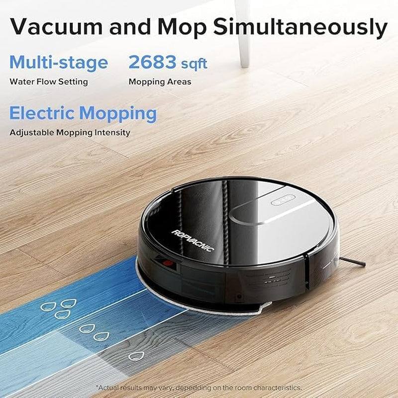 Robot Vacuum Cleaner Robot Vacuum and Mop Combo with 5200Pa Suction, Personalized Cleaning Adjustments, Self-Charging Robotic Vacuum Cleaner, Advanced Obstacle Avoidance