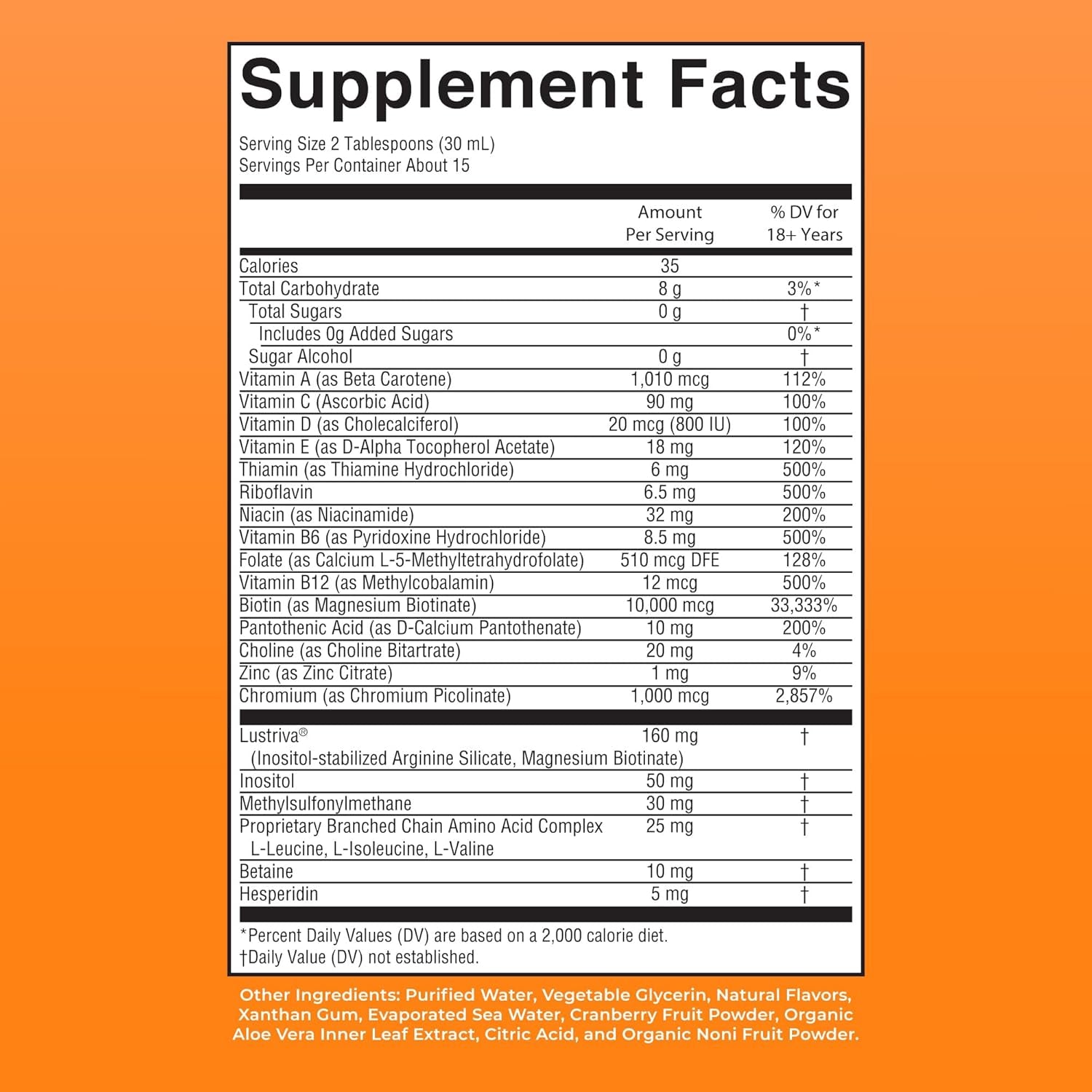 Liquid Multivitamin+Hair Growth | Biotin 10000Mcg | Lustriva Hair Growth Supplement | Clinically Tested in Women for Thicker Hair&Facial Wrinkle | Skin Care | Ages 18+ | 15.22 Fl Oz
