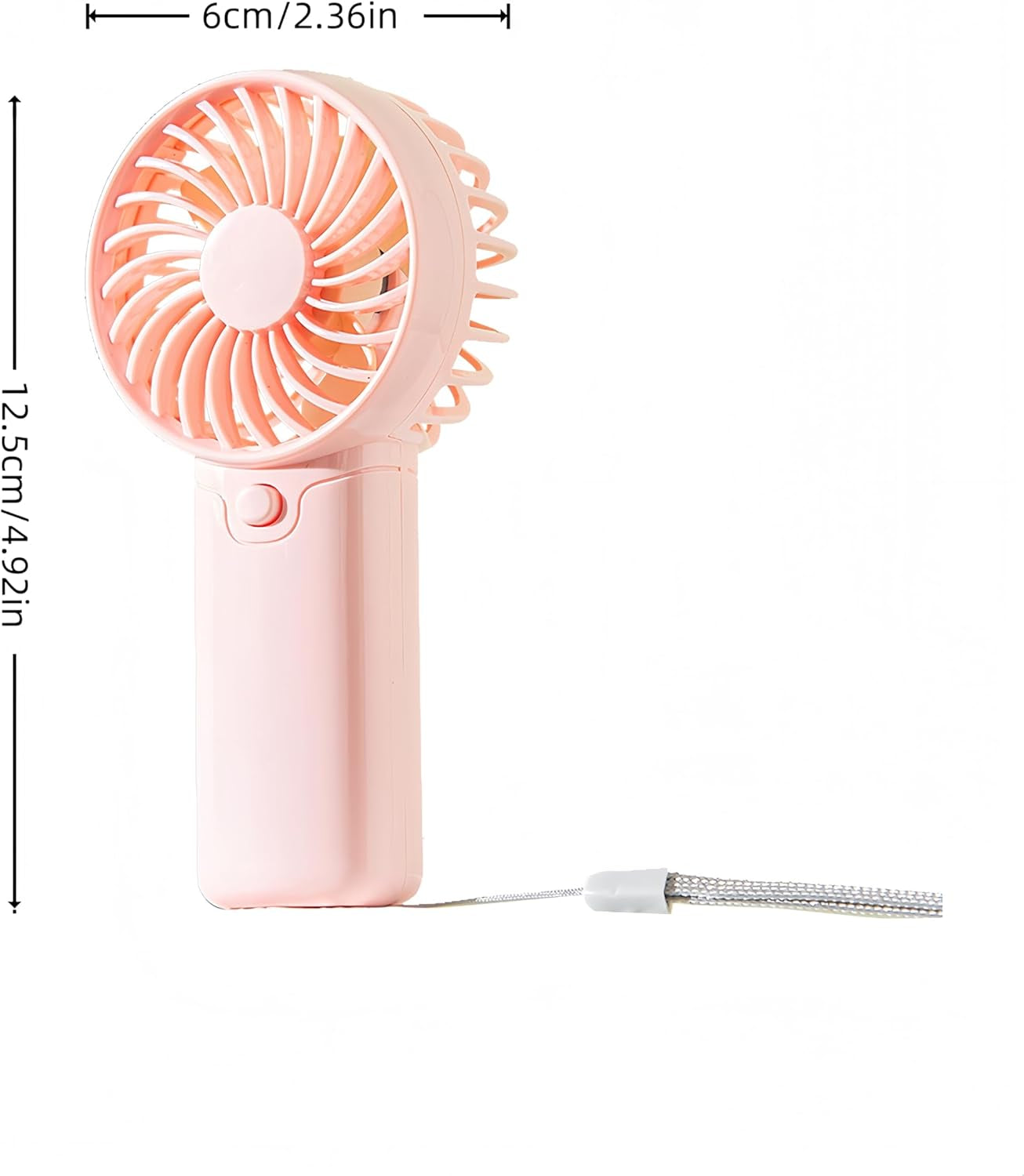 Mini Portable Fan, (2 X AAA Batteries, Batteries Not Included) Lightweight Handheld Fan Perfect for Outdoor, Travel, Office, Hiking and Camping - Pink