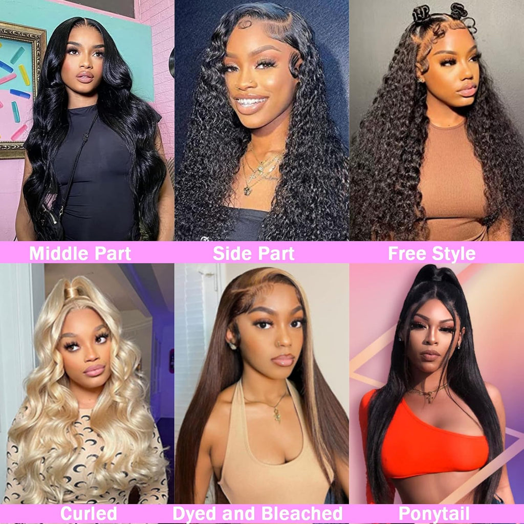 13X6 Lace Front Wigs Human Hair for Women 180 Density HD Transparent 28 Inch Straight Lace Front Wigs Human Hair Pre Plucked Glueless Lace Frontal Wigs Natural Black Color